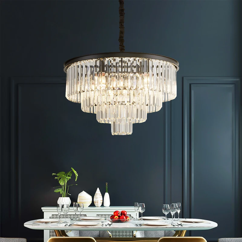 Luxury Crystal Ceiling Chandelier For Living Room Black/gold Led Lamp Modern Creative Design Loft Light Fixtures Round Lustre
Luxury Crystal Ceiling Chandelier For Living Room Black/gold Led Lamp Modern Creative Design Loft Light Fixtures Round Lustre