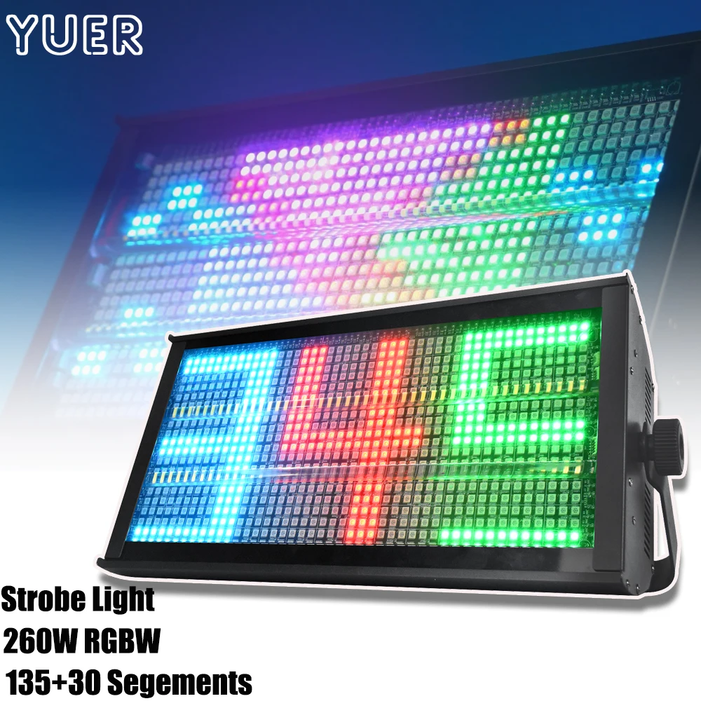 New 260W RGBW 135+30 Segments Strobe Light Wall Wash Horse Racing Effect Stage Light DMX512 For DJ Disco Wedding Stage Effect
New 260W RGBW 135+30 Segments Strobe Light Wall Wash Horse Racing Effect Stage Light DMX512 For DJ Disco Wedding Stage Effect