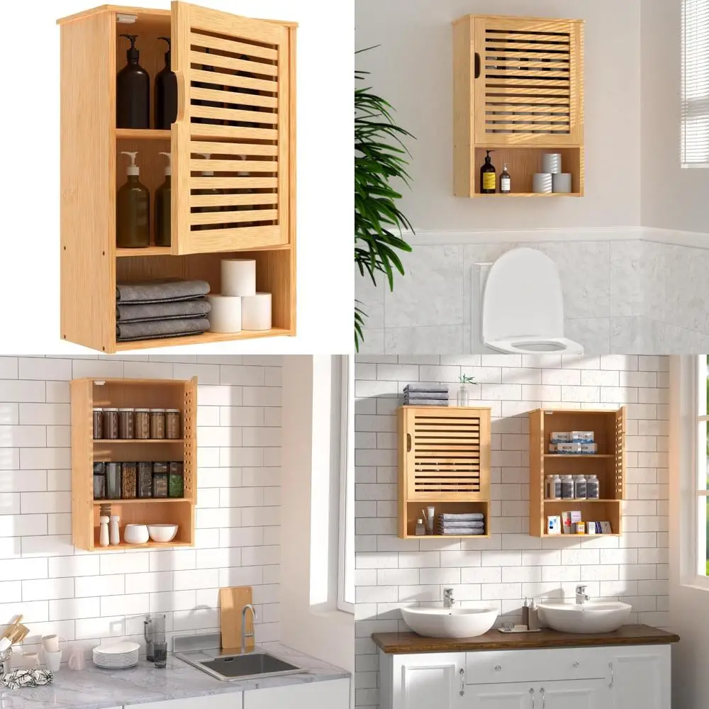 Wall-Mounted Bamboo Single-Door Medicine Cabinet with Adjustable Shelves for Bathroom Storage Solutions
Wall-Mounted Bamboo Single-Door Medicine Cabinet with Adjustable Shelves for Bathroom Storage Solutions