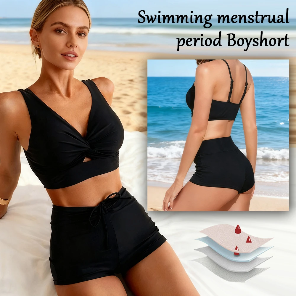 Blood Bloom Women's 2 in 1 Period Swim Boyshorts High Waist Leakproof Waterproof Menstrual Swim Bottoms
Blood Bloom Women's 2 in 1 Period Swim Boyshorts High Waist Leakproof Waterproof Menstrual Swim Bottoms