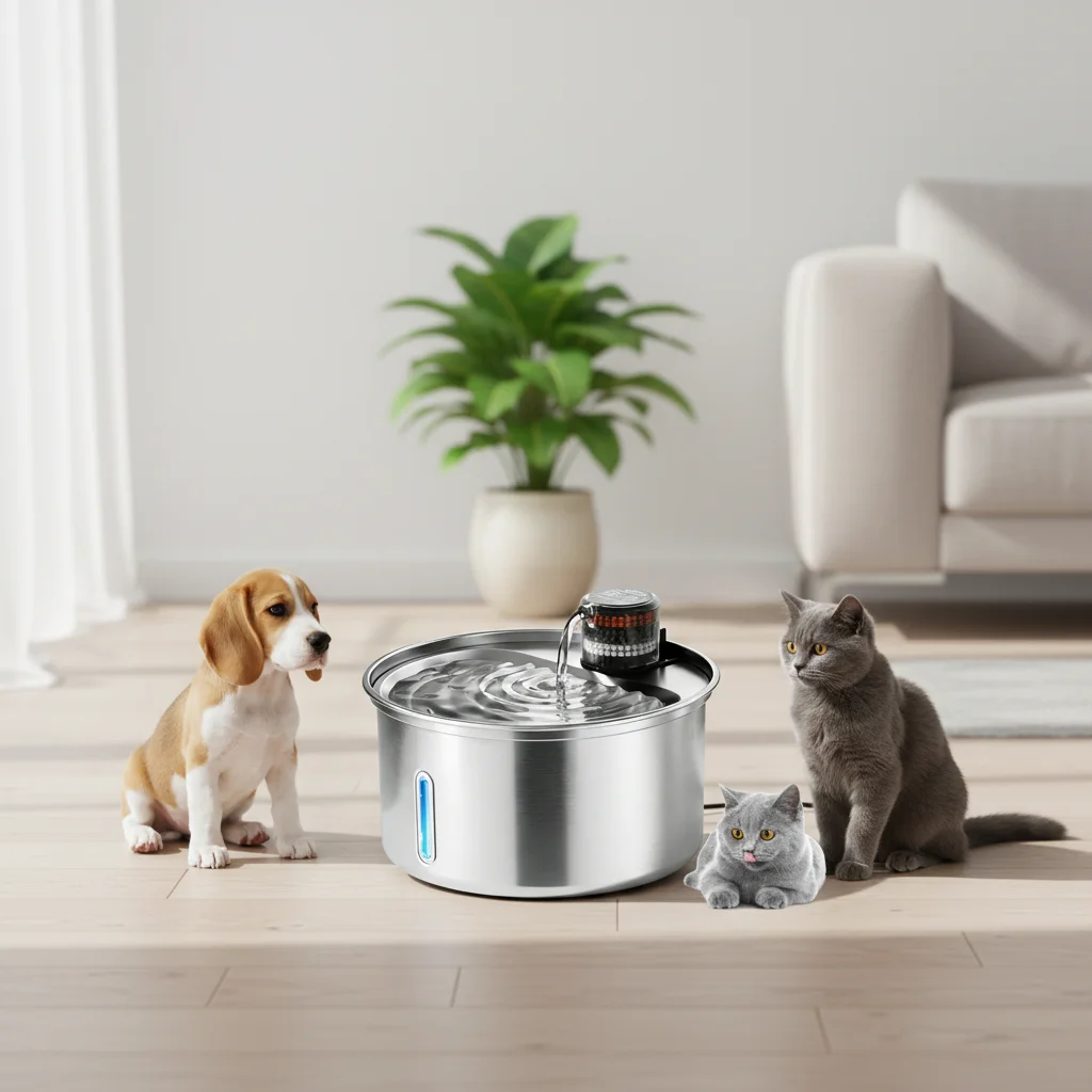 Automatic Pet Water Fountain Stainless Steel Smart Cat Water Dispenser with Circulating Filter for Dogs And Cats
Automatic Pet Water Fountain Stainless Steel Smart Cat Water Dispenser with Circulating Filter for Dogs And Cats