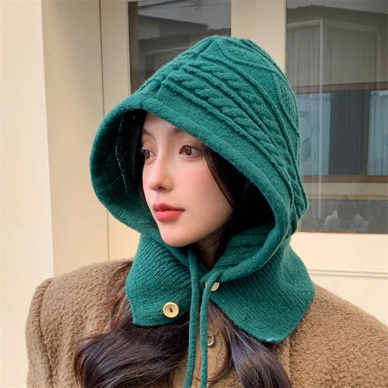 Korean Niche Hollow Crochet Balaclava Hat Women Autumn and Winter Big Head Warm Neck Protector Integrated Pullover Knitted Caps
Korean Niche Hollow Crochet Balaclava Hat Women Autumn and Winter Big Head Warm Neck Protector Integrated Pullover Knitted Caps