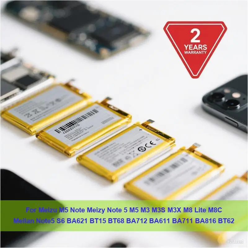 Battery For Meizu M5 Note Meizy Note 5 M5 M3 M3S M3X M8 Lite M8C Meilan Note5 S6 BA621 BT15 BT68 BA712 BA611 BA711 BA816 BT62
Battery For Meizu M5 Note Meizy Note 5 M5 M3 M3S M3X M8 Lite M8C Meilan Note5 S6 BA621 BT15 BT68 BA712 BA611 BA711 BA816 BT62