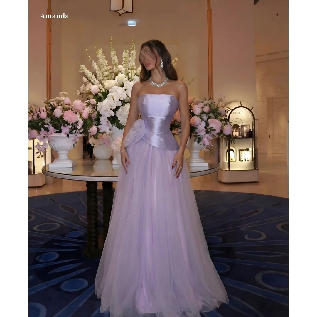 Amanda Customized Lavender Strapless Prom Dress vestidos de noche Formal Evening Tulle A Line Long Gown For Women Party 2026
Amanda Customized Lavender Strapless Prom Dress vestidos de noche Formal Evening Tulle A Line Long Gown For Women Party 2026