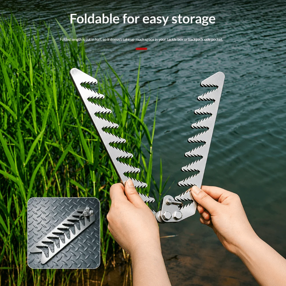 Thickened Fishing Weeder High Hardness Adjustable Fishing Weed Remover Shark Tooth Design Foldable Sawtooth Weeding Tool
Thickened Fishing Weeder High Hardness Adjustable Fishing Weed Remover Shark Tooth Design Foldable Sawtooth Weeding Tool