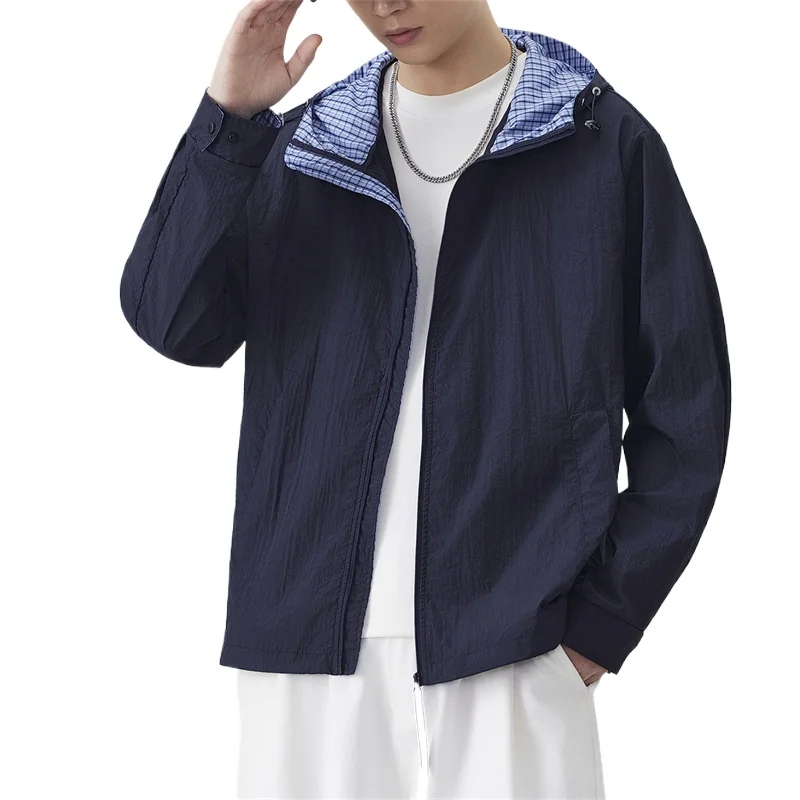 Men's Hooded Sunscreen Coat Summer Fashion Solid Color Nylon UPF Anti-UV Skin Jacket Outdoor Sports Daily Commute Leisure Thin
Men's Hooded Sunscreen Coat Summer Fashion Solid Color Nylon UPF Anti-UV Skin Jacket Outdoor Sports Daily Commute Leisure Thin