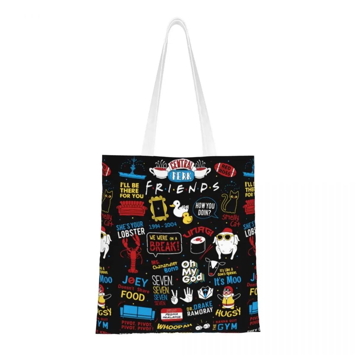 Friends Reunion TV Shows Tote Bags Women Handbag Canvas Student Monica Ross Rachel Joey Phoebe Shoulder Bag Printed Grocery Bag
Friends Reunion TV Shows Tote Bags Women Handbag Canvas Student Monica Ross Rachel Joey Phoebe Shoulder Bag Printed Grocery Bag