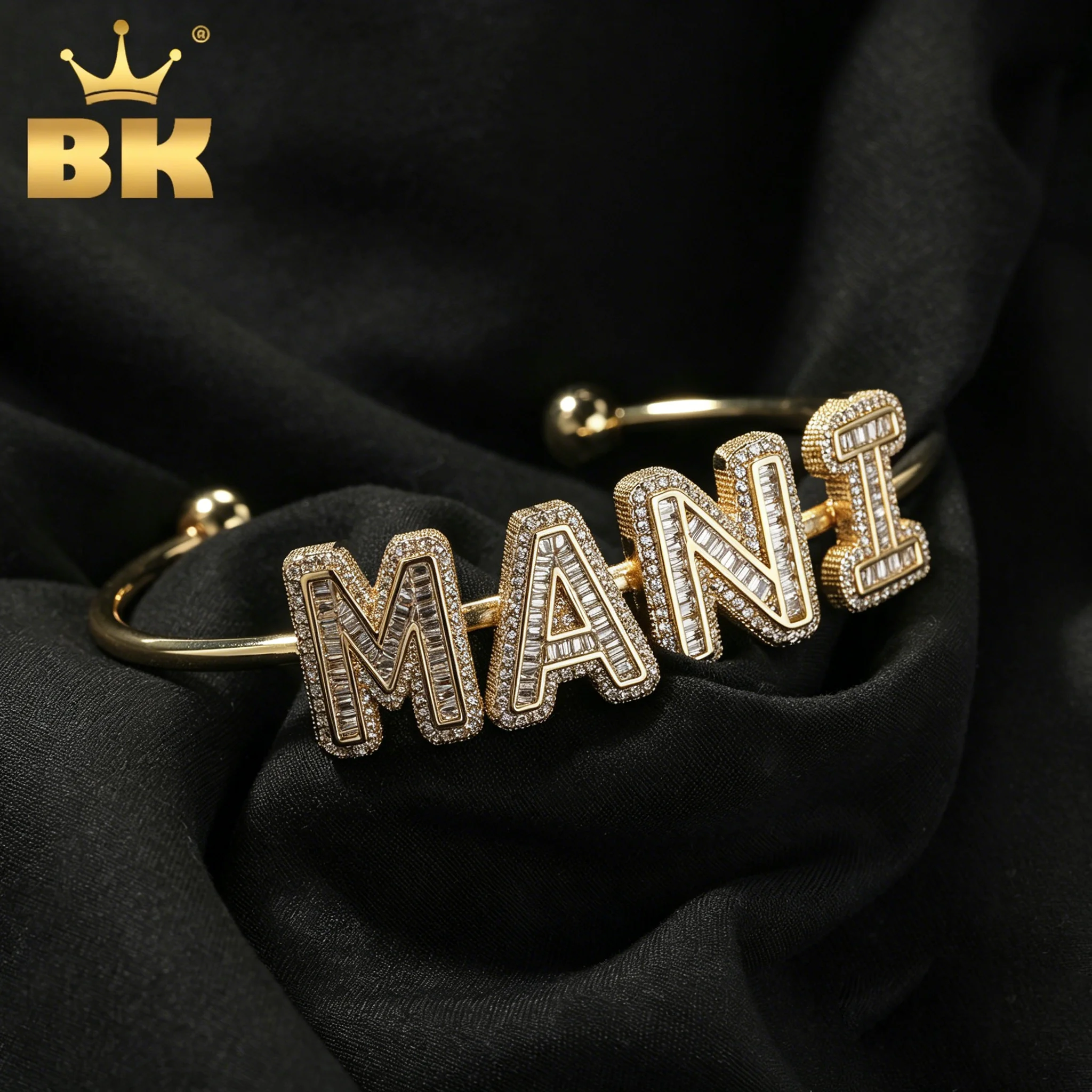 TBTK Custom Two Tone Name Letters Cuff Bangle Pave Bling Cubic Zirconia Personalized Bangle Hiphop Jewelry For Gift
TBTK Custom Two Tone Name Letters Cuff Bangle Pave Bling Cubic Zirconia Personalized Bangle Hiphop Jewelry For Gift