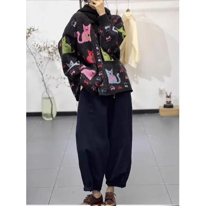 Warm Knitted Cardigan Sweater Winter 2025 New Sle Loose Fit Cartoon Print Personali Design Nylon Material Long Sve rou...
Warm Knitted Cardigan Sweater Winter 2025 New Sle Loose Fit Cartoon Print Personali Design Nylon Material Long Sve rou...