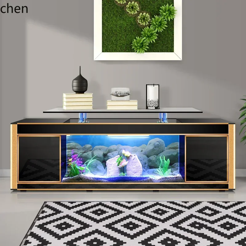 YY- TV cabinet goldfish tank aquarium coffee table living room water-free large semicircle
YY- TV cabinet goldfish tank aquarium coffee table living room water-free large semicircle