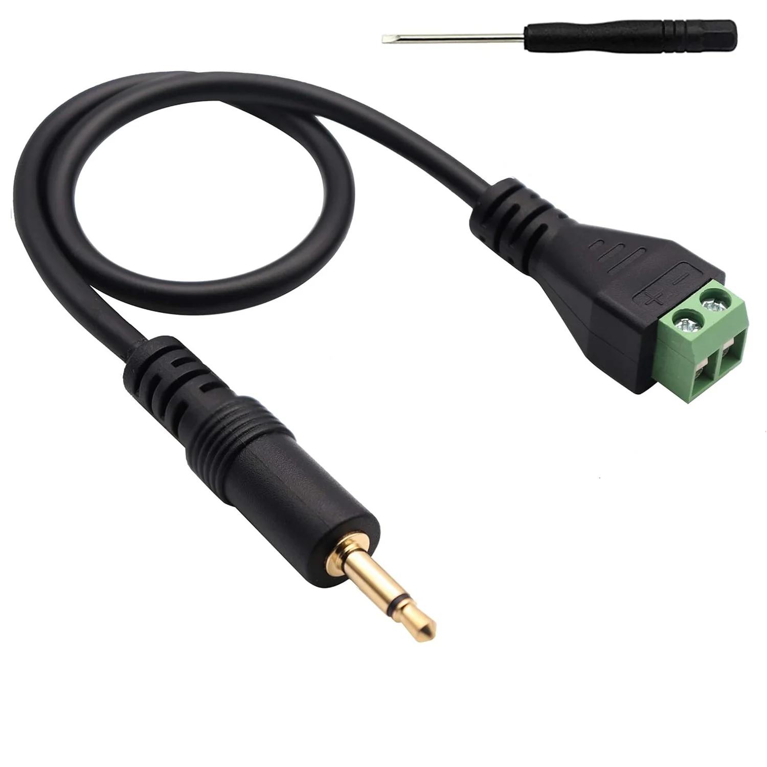 3.5mm 1/8" Mono TS Male 2 Pole To AV Screw Video Shield Balun Terminal Speaker Connector Solderless Block Adapter Cable
3.5mm 1/8" Mono TS Male 2 Pole To AV Screw Video Shield Balun Terminal Speaker Connector Solderless Block Adapter Cable