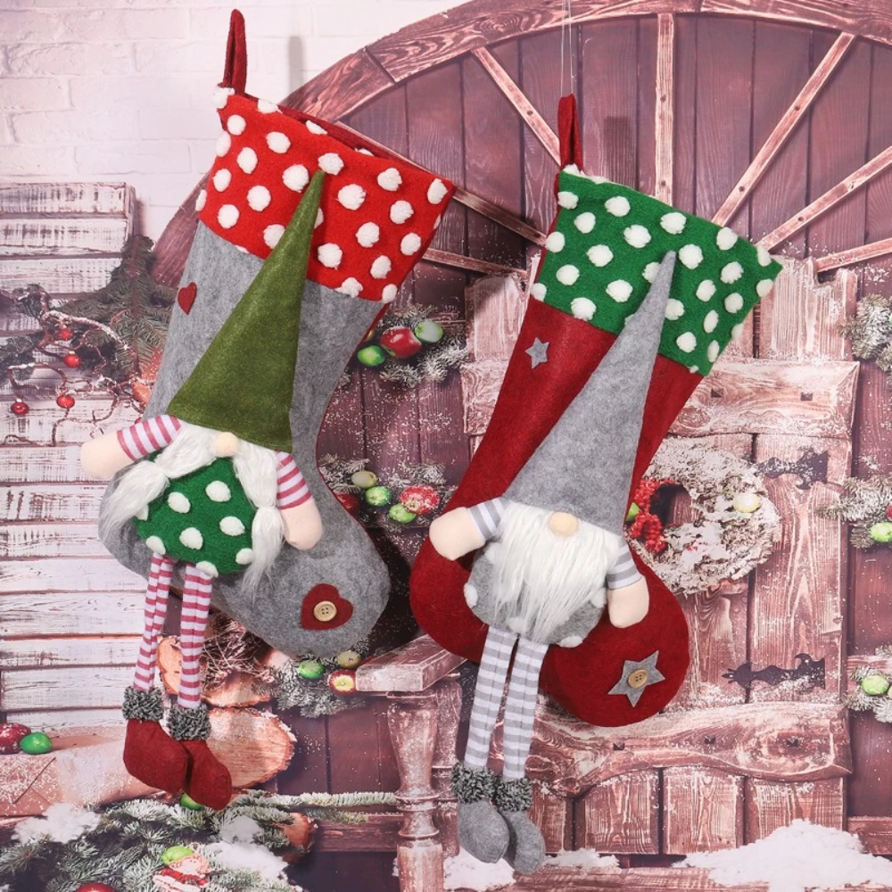 58x28cm New Face-less Old Man Ornaments Christmas Socks Gift Candy Bags Dwarf Pendants Christmas Socks Home Cabinet Decorations
58x28cm New Face-less Old Man Ornaments Christmas Socks Gift Candy Bags Dwarf Pendants Christmas Socks Home Cabinet Decorations