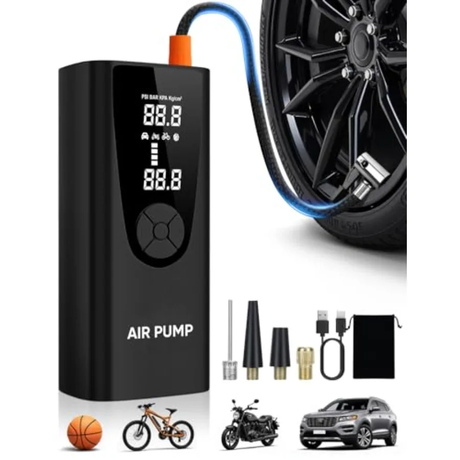 Upgrade Tire Inflator Portable Air Compressor-180PSI Air Pump for Car Tires-Electric 3X Faster Tire Inflation-Cordless Tire Pum
Upgrade Tire Inflator Portable Air Compressor-180PSI Air Pump for Car Tires-Electric 3X Faster Tire Inflation-Cordless Tire Pum