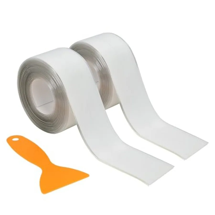 Clear Caulk Tape 2 Rolls Self Adhesive Waterproof Transparent Kitchen Sink Caulking Sealant Tape, Bathroom Caulk Strip for Sink
Clear Caulk Tape 2 Rolls Self Adhesive Waterproof Transparent Kitchen Sink Caulking Sealant Tape, Bathroom Caulk Strip for Sink