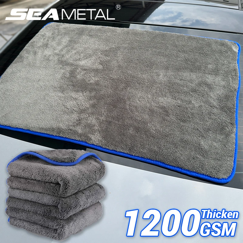 SEAMETAL Microfiber Car Cleaning Towel Thicken 1200GSM Super-Absorption Drying Cloth 40x40cm Car Detailing Care Washing Towel
SEAMETAL Microfiber Car Cleaning Towel Thicken 1200GSM Super-Absorption Drying Cloth 40x40cm Car Detailing Care Washing Towel