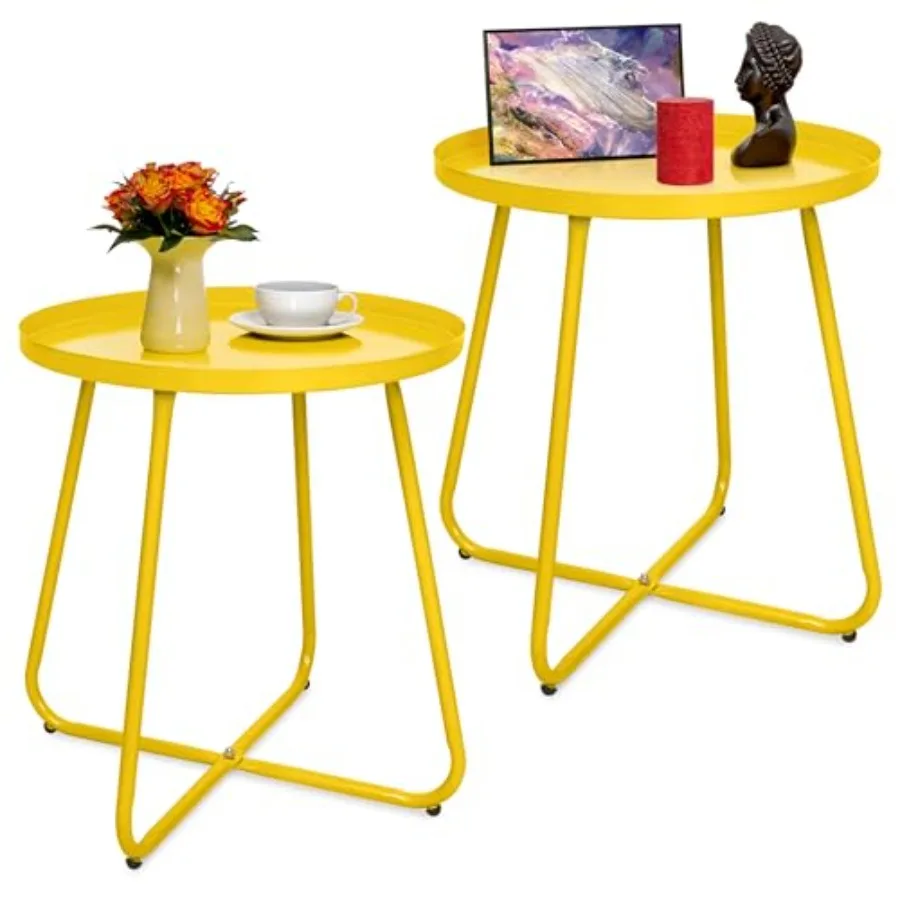 Set of 2 Outdoor Side Table Outdoor Metal Side Table Small Round Side Table Weather Resistant End Table Patio Table for Garden
Set of 2 Outdoor Side Table Outdoor Metal Side Table Small Round Side Table Weather Resistant End Table Patio Table for Garden