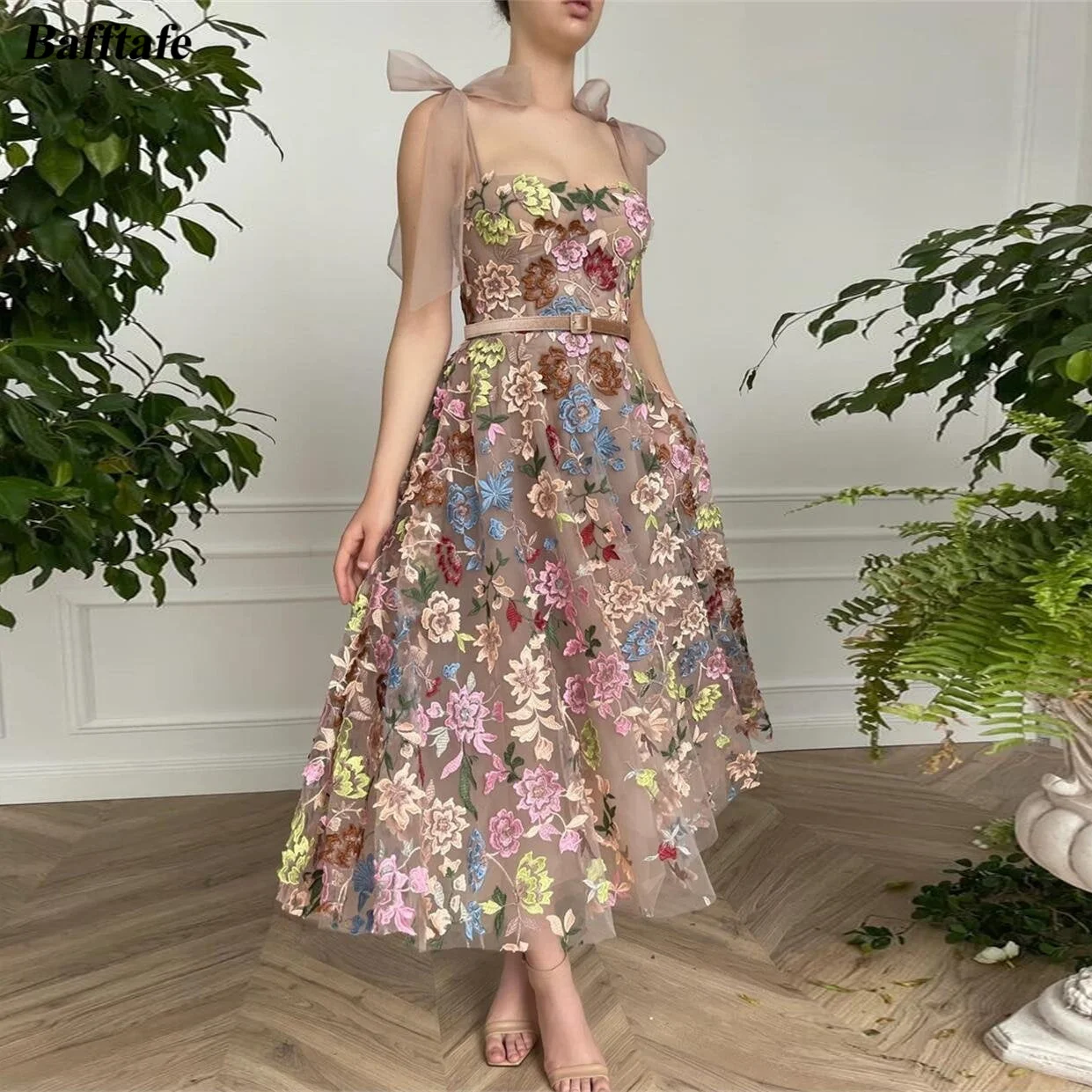 Bafftafe Fairy Embroidery Midi Prom Dresses Floral Lace Tied Straps Formal Party Gowns Ankle Length Pastoral Birthday Dress
Bafftafe Fairy Embroidery Midi Prom Dresses Floral Lace Tied Straps Formal Party Gowns Ankle Length Pastoral Birthday Dress