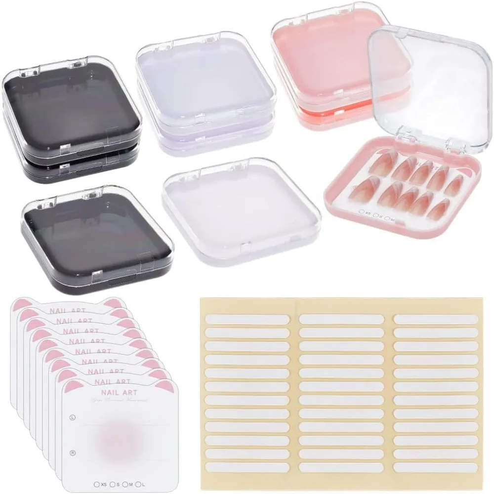 9Pcs Press On Nail Storage Box with 9Pcs Displaying Card and 36Pcs Adhesive Tape for Home Salon Fake Nails Organize and Display
9Pcs Press On Nail Storage Box with 9Pcs Displaying Card and 36Pcs Adhesive Tape for Home Salon Fake Nails Organize and Display