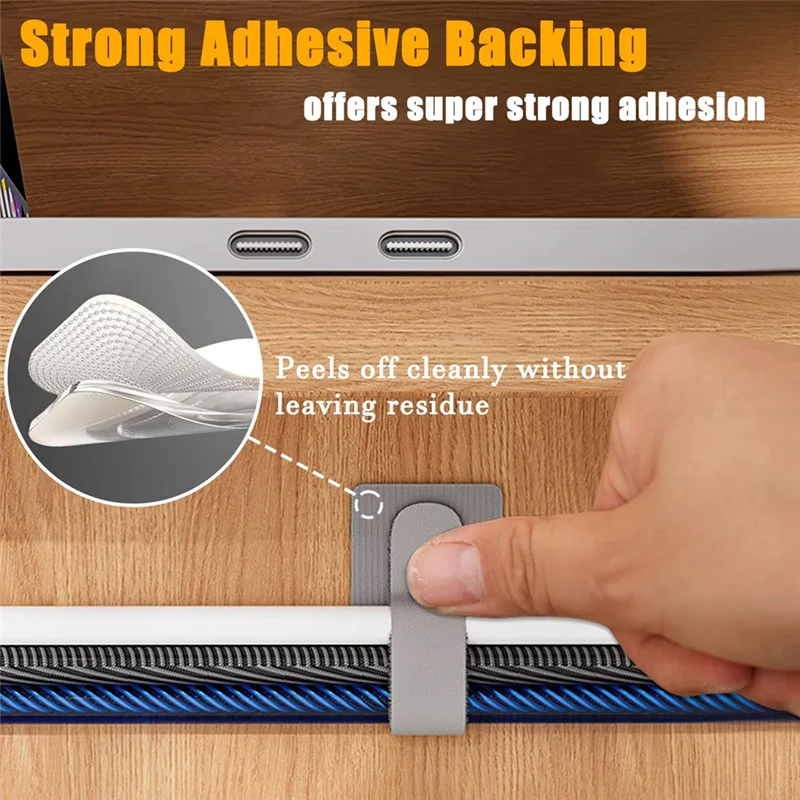 Hook And Loop Cable Management Under Desk, 80PCS Self Adhesive Cable Ties, Reusable Wire Organizers For Cords-B91B
Hook And Loop Cable Management Under Desk, 80PCS Self Adhesive Cable Ties, Reusable Wire Organizers For Cords-B91B