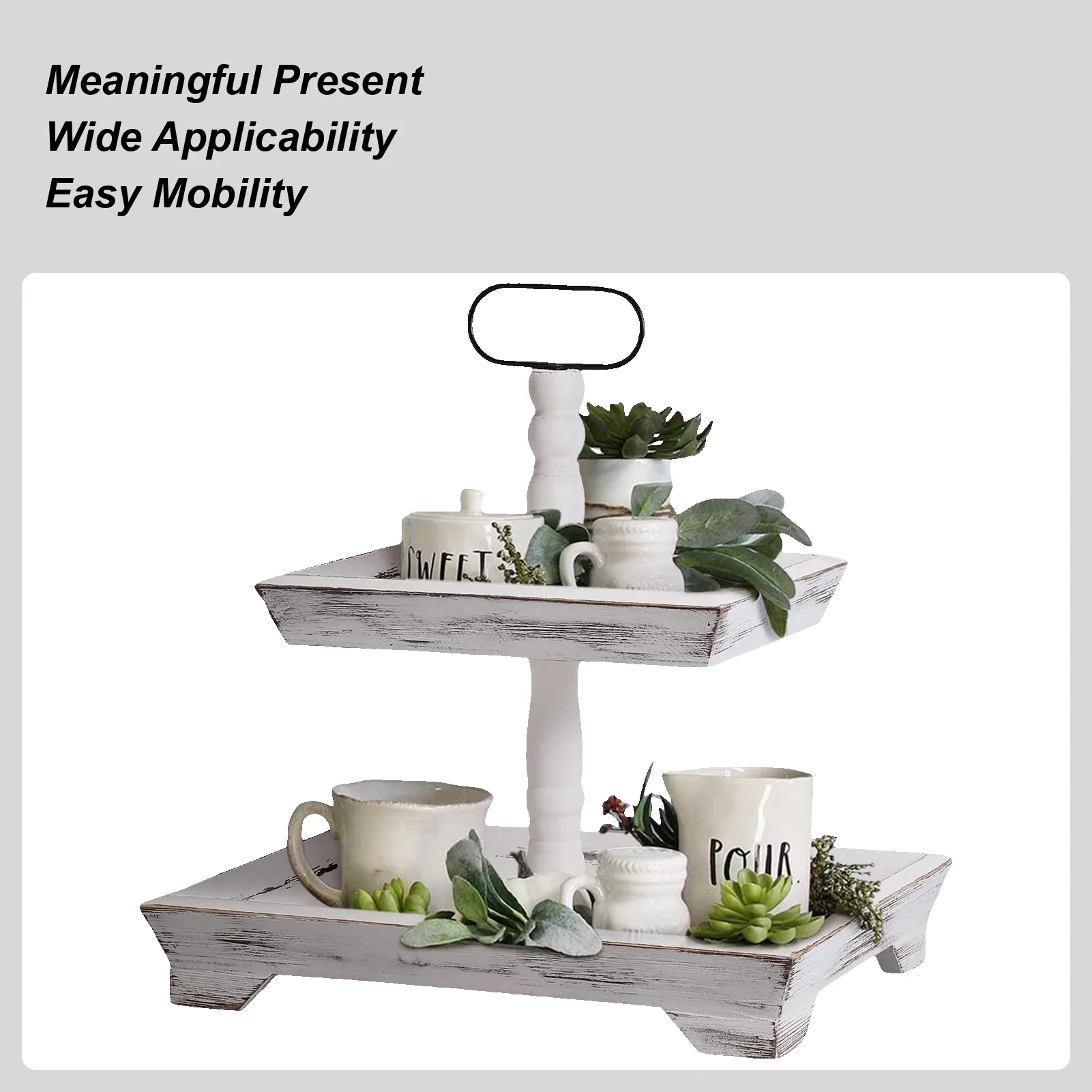 2 Tiered Tray Wooden Tiered Display Stand With Metal Handle Rectangular Holder For Display Home Kitchen Fruit Dessert Food
2 Tiered Tray Wooden Tiered Display Stand With Metal Handle Rectangular Holder For Display Home Kitchen Fruit Dessert Food