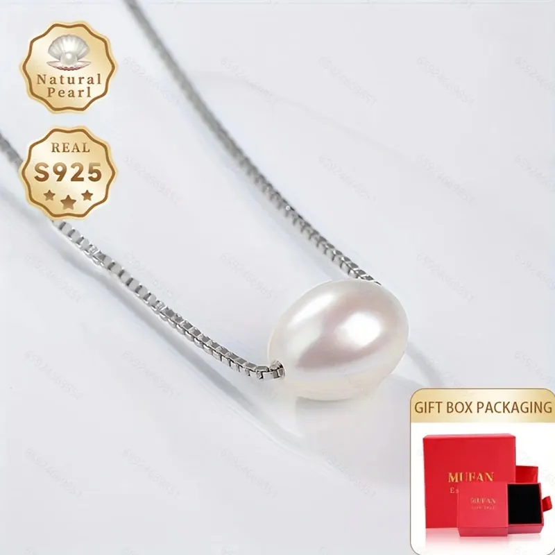 Mufan Jewelry Natural Freshwater Pearl Necklace for Women Fashion Pendant Design S925 Silver 5-6mm Diameter Gift Box Included
Mufan Jewelry Natural Freshwater Pearl Necklace for Women Fashion Pendant Design S925 Silver 5-6mm Diameter Gift Box Included
