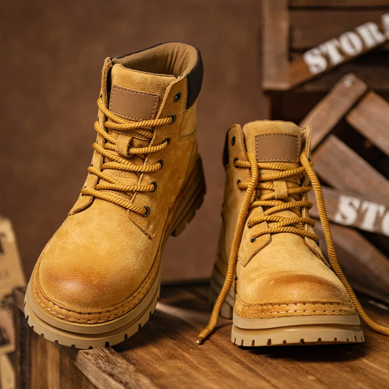 Men's Boots Spring High Top British Style Retro Casual Leather Shoes Outdoor Climbing Sports Genuine Leather Work Boots
Men's Boots Spring High Top British Style Retro Casual Leather Shoes Outdoor Climbing Sports Genuine Leather Work Boots