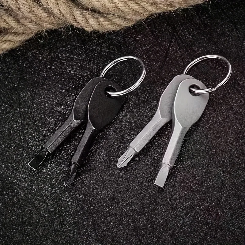 2pcs Portable Mini Keychain Screwdriver Cross and Plat Screwdriver Bit Multi-functional Outdoor Key Screwdriver and portability
2pcs Portable Mini Keychain Screwdriver Cross and Plat Screwdriver Bit Multi-functional Outdoor Key Screwdriver and portability