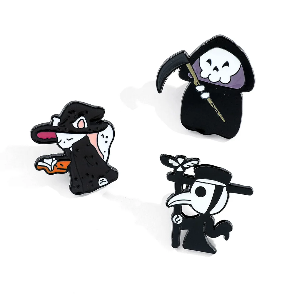 1 Set Creative Personality Cute Halloween Brooch Death God Crow Mask Magic Cat Metal Badge Dark Skull Chest Badge Cartoon Frind
1 Set Creative Personality Cute Halloween Brooch Death God Crow Mask Magic Cat Metal Badge Dark Skull Chest Badge Cartoon Frind