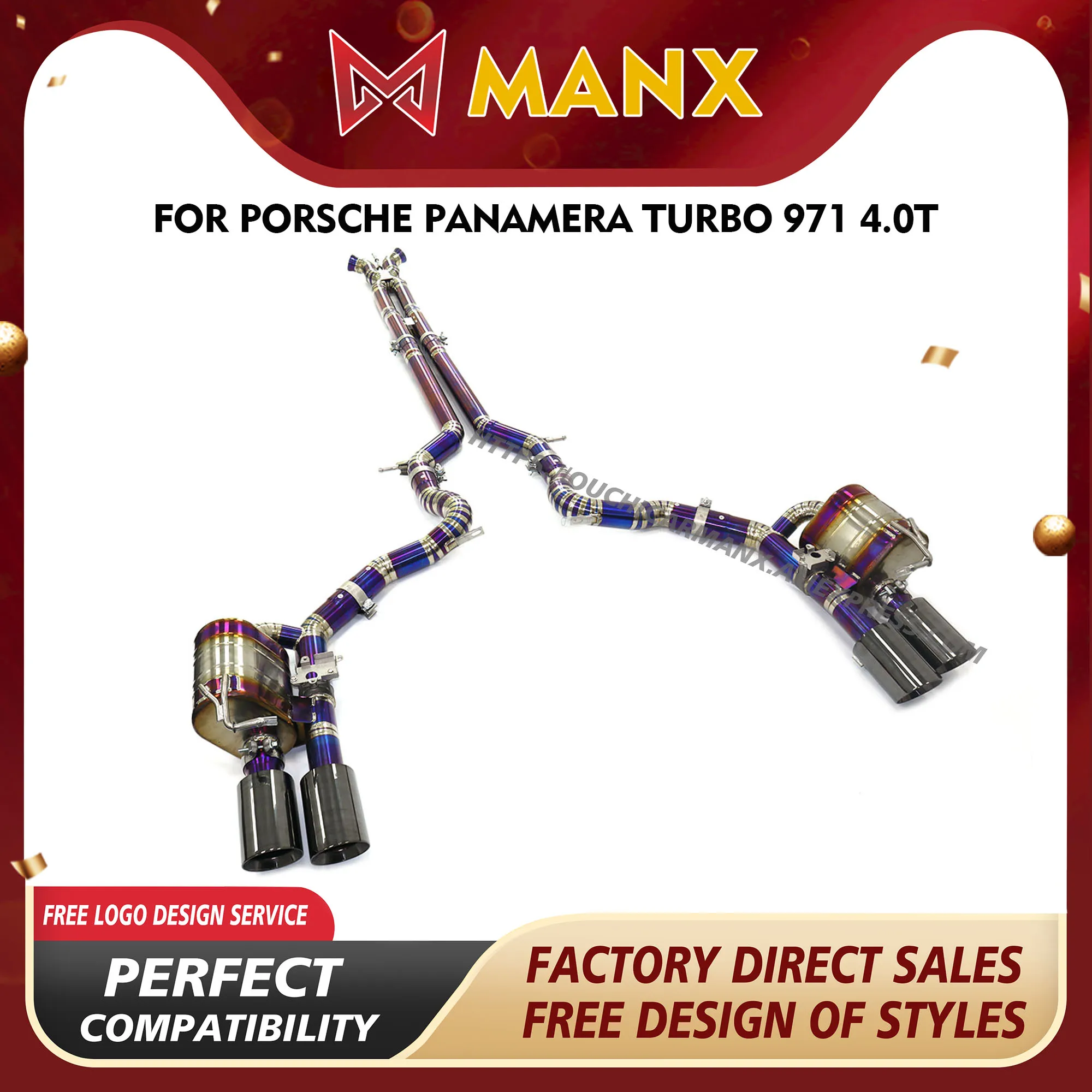MANX Ti for Porsche Panamera Turbo 971 4.0T Catback DIY modification Exhaust system High precision with OEM valve
MANX Ti for Porsche Panamera Turbo 971 4.0T Catback DIY modification Exhaust system High precision with OEM valve