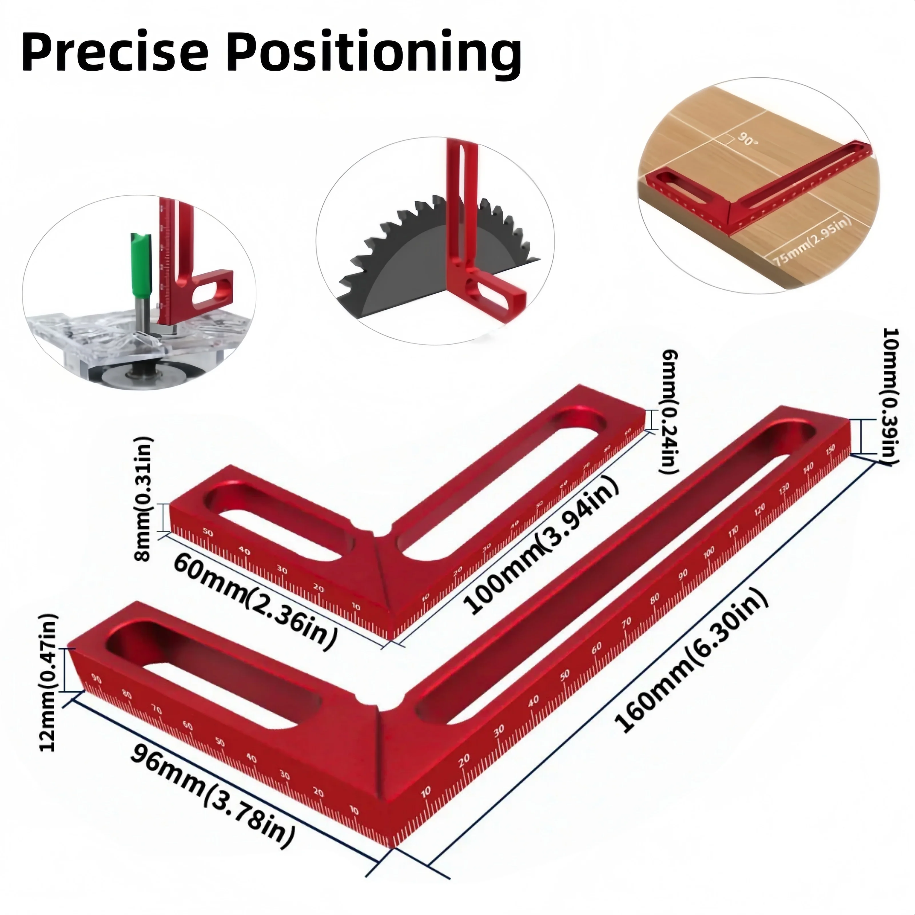 Линейка высоты квадратной высоты 100/160 мм 90 ° Масштабная линия, прямоугольный калибратор, алюминиевая деревообрабатывающая прямоугольная линейка
Линейка высоты квадратной высоты 100/160 мм 90 ° Масштабная линия, прямоугольный калибратор, алюминиевая деревообрабатывающая прямоугольная линейка