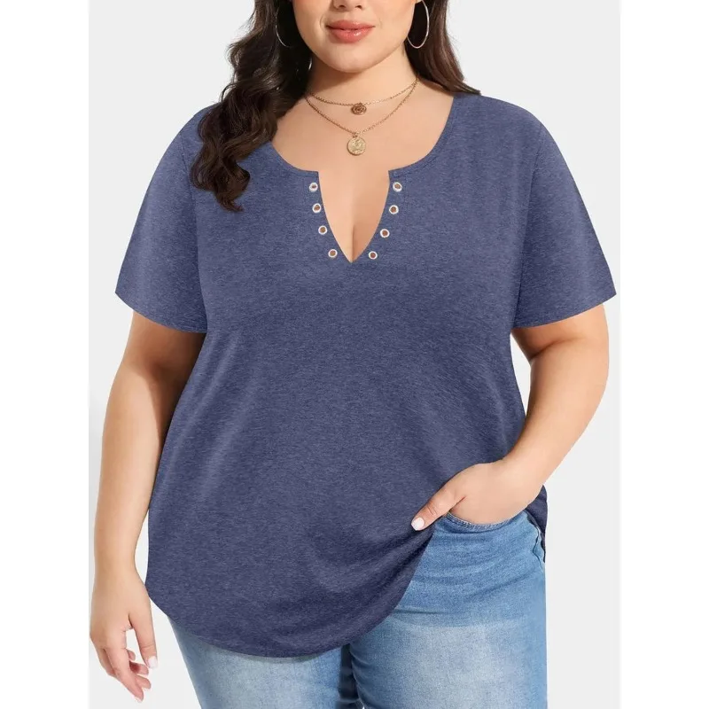 Plus Size New Women's Comfortable Solid Colour T-Shirt for Homewear Loose-Fitting Comfortable T-Shirt
Plus Size New Women's Comfortable Solid Colour T-Shirt for Homewear Loose-Fitting Comfortable T-Shirt