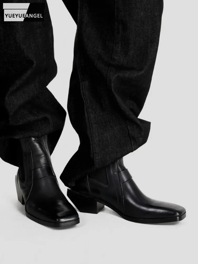 Winter New Fashion Mens Cowhide Genuine Leather Office Work Business Male Square Toe Slip On Chelsea Boots Height Increase Shoes
Winter New Fashion Mens Cowhide Genuine Leather Office Work Business Male Square Toe Slip On Chelsea Boots Height Increase Shoes