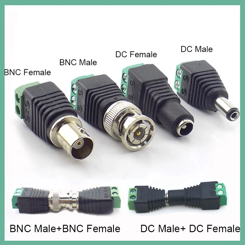 12V DC BNC Power Male Female Jack Connector Adapter Plug Video Balun Converter For CCTV Video LED Strip Light Camera Security E3
12V DC BNC Power Male Female Jack Connector Adapter Plug Video Balun Converter For CCTV Video LED Strip Light Camera Security E3