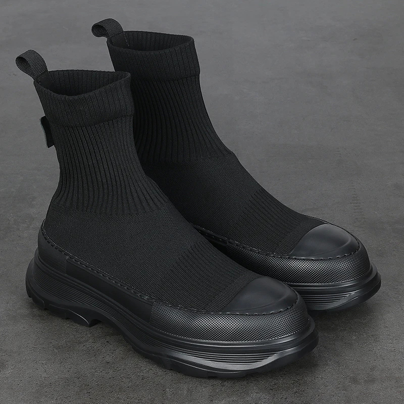 British Fashion New Breathable Socks Shoes Thick Soles Light Solid Color Net Cloth Shoes Casual Comfortable High Top Men's Shoes
British Fashion New Breathable Socks Shoes Thick Soles Light Solid Color Net Cloth Shoes Casual Comfortable High Top Men's Shoes