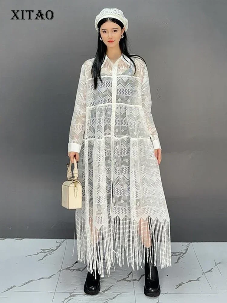 XITAO Loose Hollow Out Tassel Dress Fashion Long Sleeve Solid Color Big Hem Women Spring New Casual Patchwork Dress GYX1014
XITAO Loose Hollow Out Tassel Dress Fashion Long Sleeve Solid Color Big Hem Women Spring New Casual Patchwork Dress GYX1014