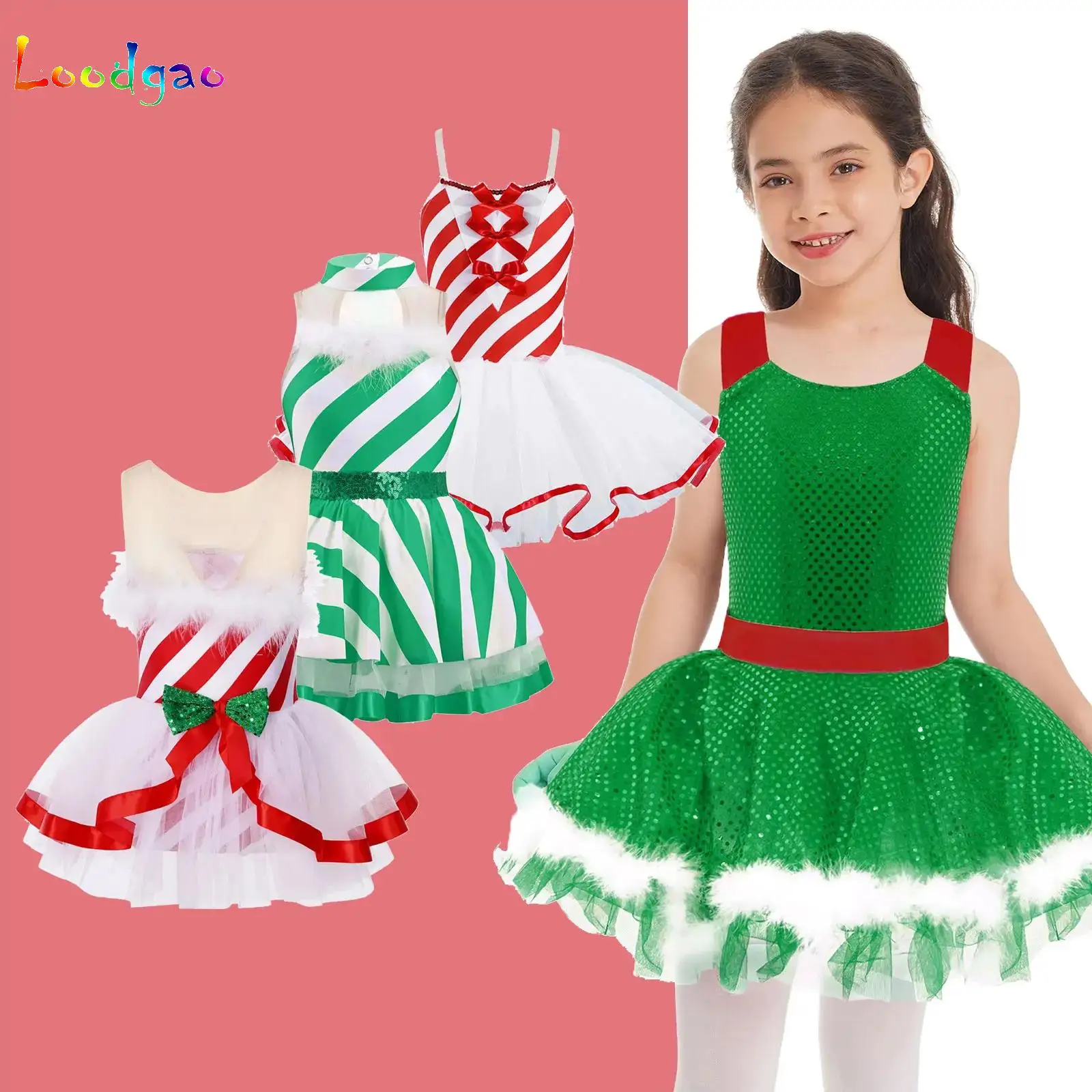 Kids Girls Sequins Christmas Dance Costume Candy Cane Striped Ballet Tutu Dance Dress Faux Fur Leotard Party New Year Dancewear
Kids Girls Sequins Christmas Dance Costume Candy Cane Striped Ballet Tutu Dance Dress Faux Fur Leotard Party New Year Dancewear