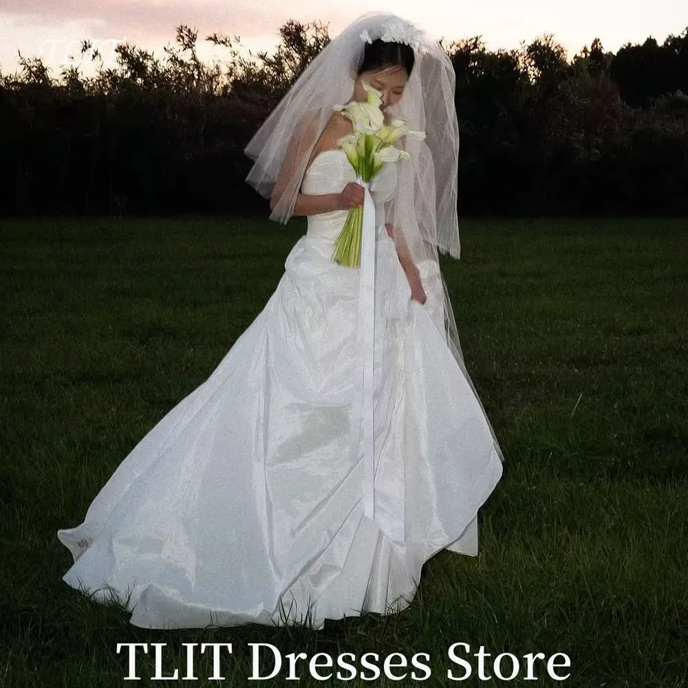 TLIT Simple Satin Wedding Reception Dresses Korea Photos Shoot Strapless Bridal Gown Customized Corset Back Evening Dresses
TLIT Simple Satin Wedding Reception Dresses Korea Photos Shoot Strapless Bridal Gown Customized Corset Back Evening Dresses