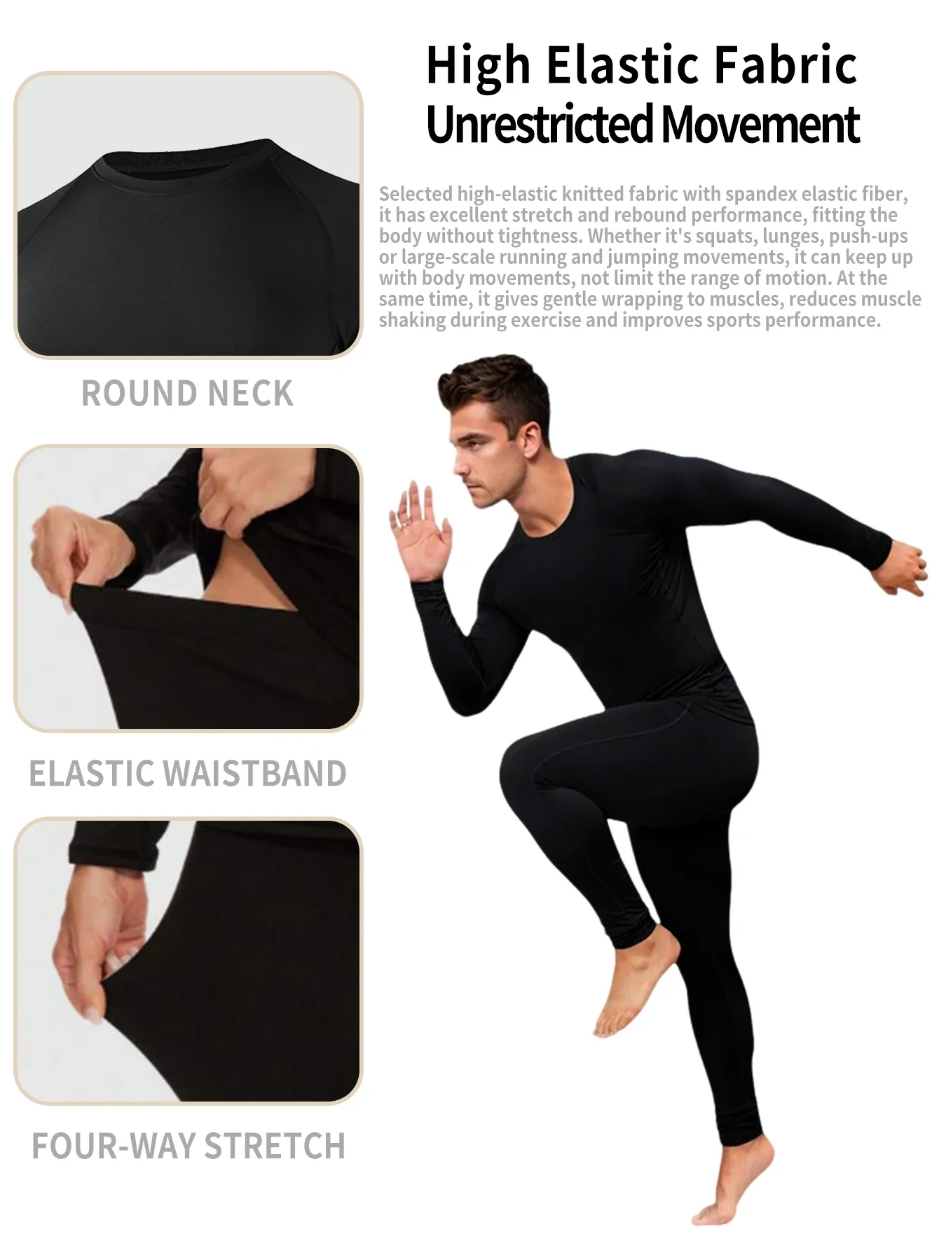 Basketball suit base tight suit fitness clothes high elasticity running sports football base training suit set
Basketball suit base tight suit fitness clothes high elasticity running sports football base training suit set