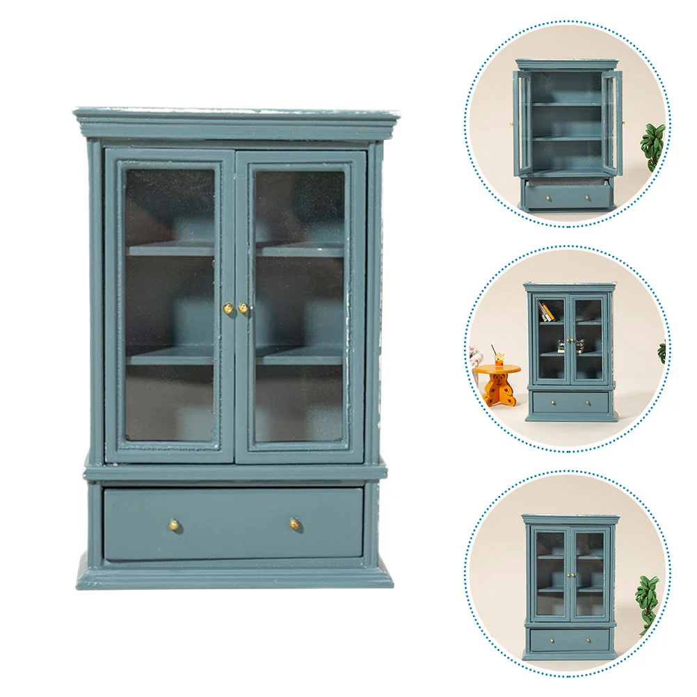 Glass Case Model Mini Furniture Adornment Miniature Bookcase Bookshelf Dollhouse Prop Wood Storage Cabinet Decor
Glass Case Model Mini Furniture Adornment Miniature Bookcase Bookshelf Dollhouse Prop Wood Storage Cabinet Decor