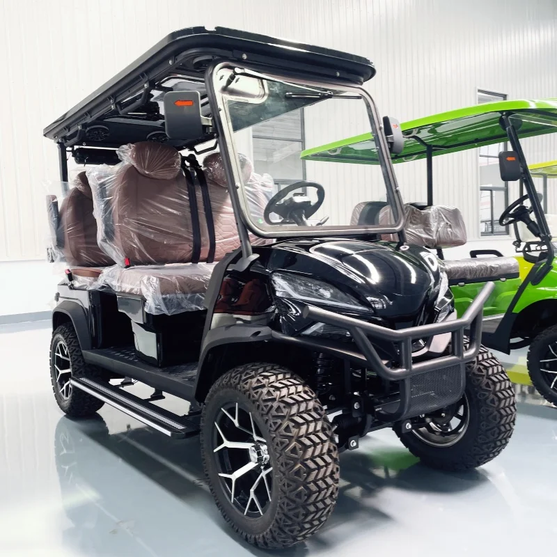 New Design Club Electric Golf Cart Customizable Colors Golf Cart Brown Seats With Armrests Gear Adjustment Off-Road Tires Bumper
New Design Club Electric Golf Cart Customizable Colors Golf Cart Brown Seats With Armrests Gear Adjustment Off-Road Tires Bumper