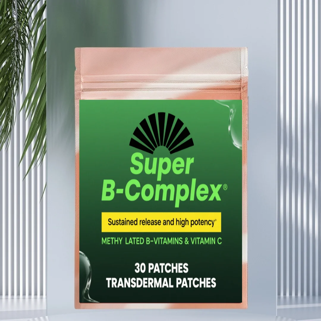 30 Patches Super B-complex Methylated B-vitamins Transdermal Patches Energy, Nerve, Blood Support
30 Patches Super B-complex Methylated B-vitamins Transdermal Patches Energy, Nerve, Blood Support