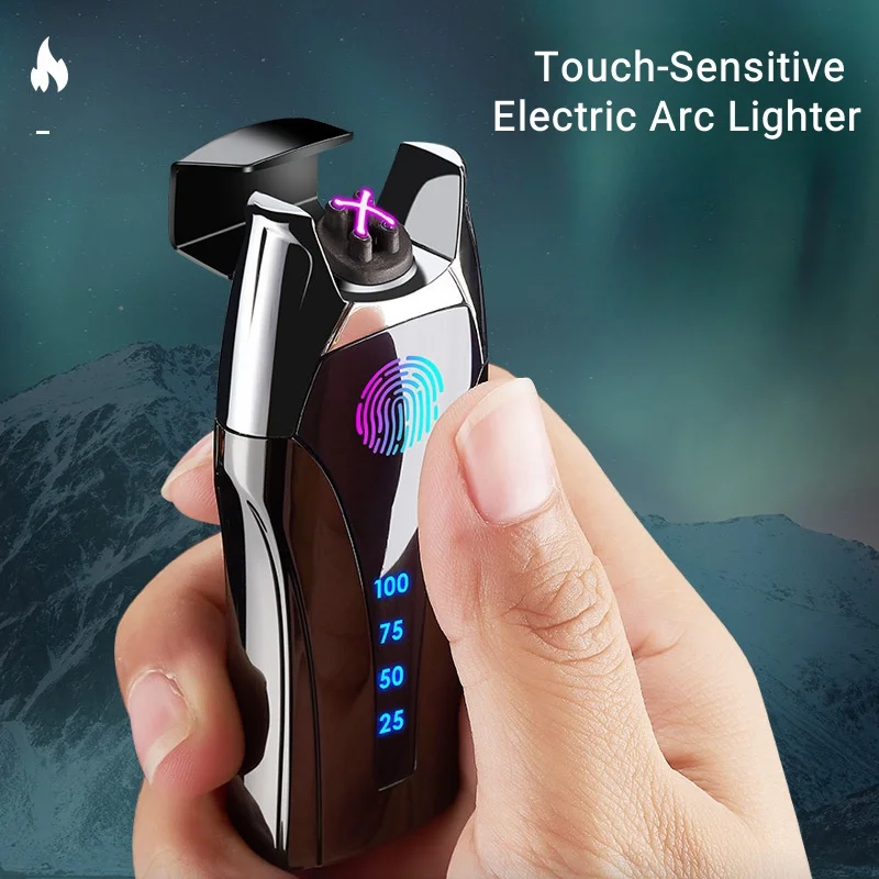 Metal Touch Sensing Dual Electric Arc Lighter, Digital Power Display, Windproof USB Rechargeable Lighter, High-end Gift for Men
Metal Touch Sensing Dual Electric Arc Lighter, Digital Power Display, Windproof USB Rechargeable Lighter, High-end Gift for Men