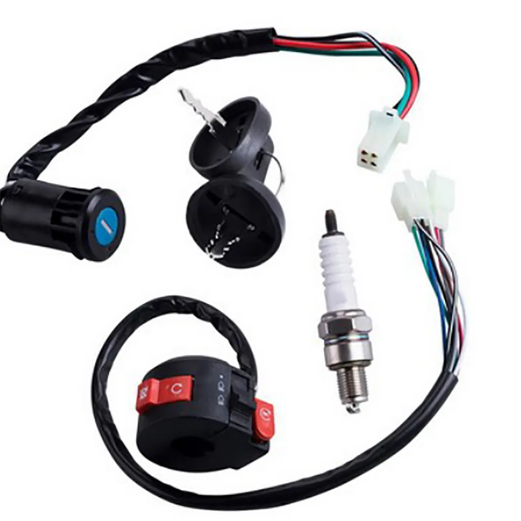 Off-road Motorcycle ATV ATV 50CC-250CC Three-function Switch Electric Door Lock Spark Plug 3-piece Set 
Off-road Motorcycle ATV ATV 50CC-250CC Three-function Switch Electric Door Lock Spark Plug 3-piece Set