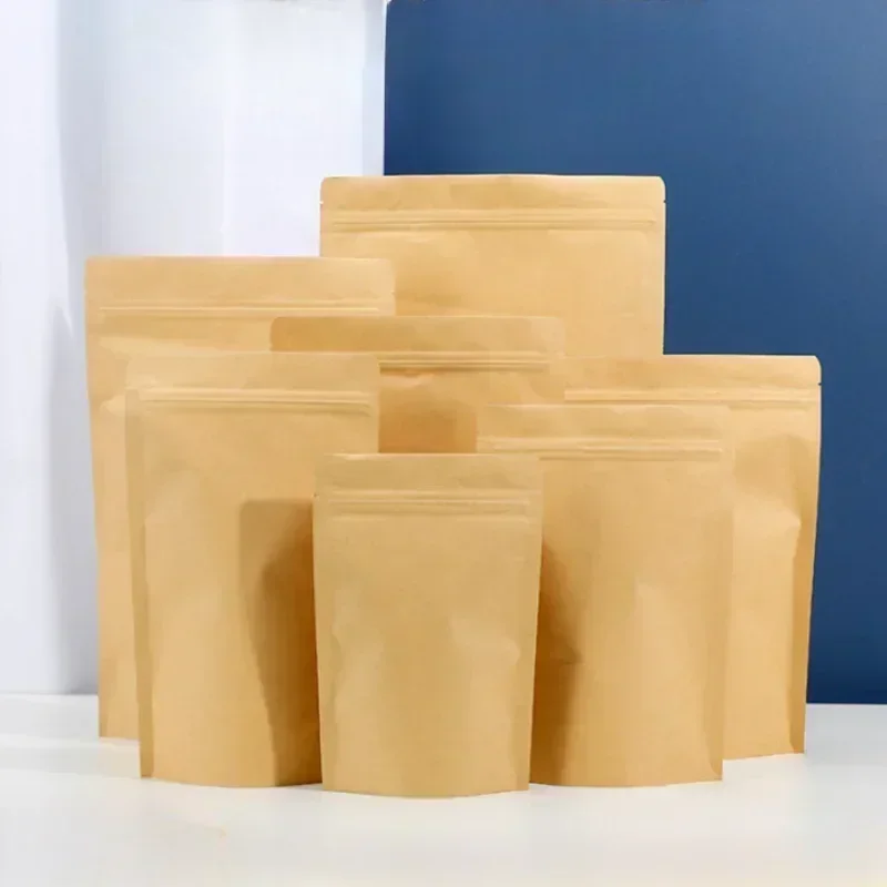 0.28mm Kraft Paper Aluminum Foil Self Sealing Bag Stand Up Sealing Zipper Bags Waterproof Mold Proof Snacks Tea Food Pack Bag
0.28mm Kraft Paper Aluminum Foil Self Sealing Bag Stand Up Sealing Zipper Bags Waterproof Mold Proof Snacks Tea Food Pack Bag