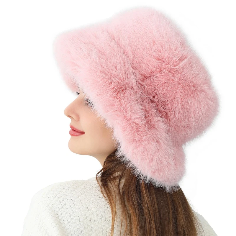 Faux Fur Ladies Winter Bucket Hat Warm Protection From Cold Fisherman Cap Fashionable Winter Hat For Women Winter Cap
Faux Fur Ladies Winter Bucket Hat Warm Protection From Cold Fisherman Cap Fashionable Winter Hat For Women Winter Cap