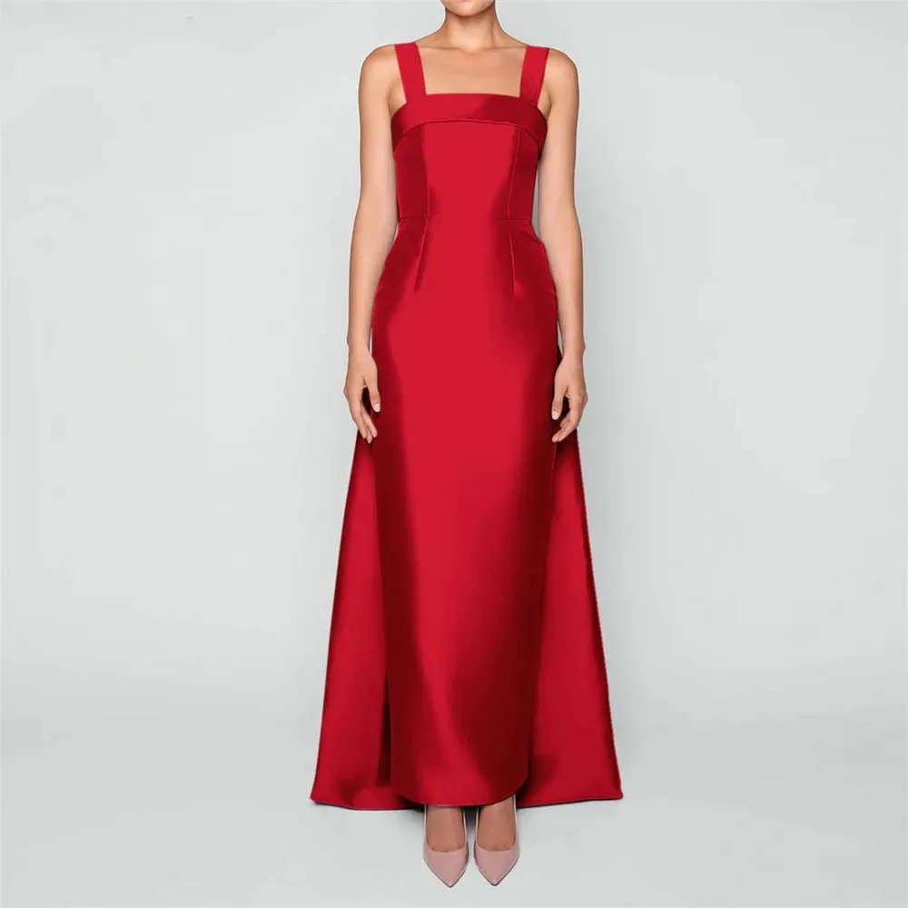 Red Evening Party Dresses 2024 Big Bow Detachable Train Straps Sheath Satin Pageant Prom Gowns Elegant Robe De Soiree
Red Evening Party Dresses 2024 Big Bow Detachable Train Straps Sheath Satin Pageant Prom Gowns Elegant Robe De Soiree