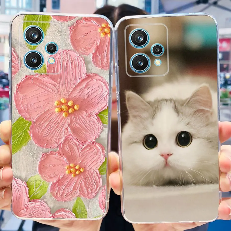 For Realme 9 Pro Plus Case Cute Flower Cat Printed Soft Silicone TPU Shockproof Back Cover For Realme9 9i 4G 9Pro+ 5G Phone Case
For Realme 9 Pro Plus Case Cute Flower Cat Printed Soft Silicone TPU Shockproof Back Cover For Realme9 9i 4G 9Pro+ 5G Phone Case