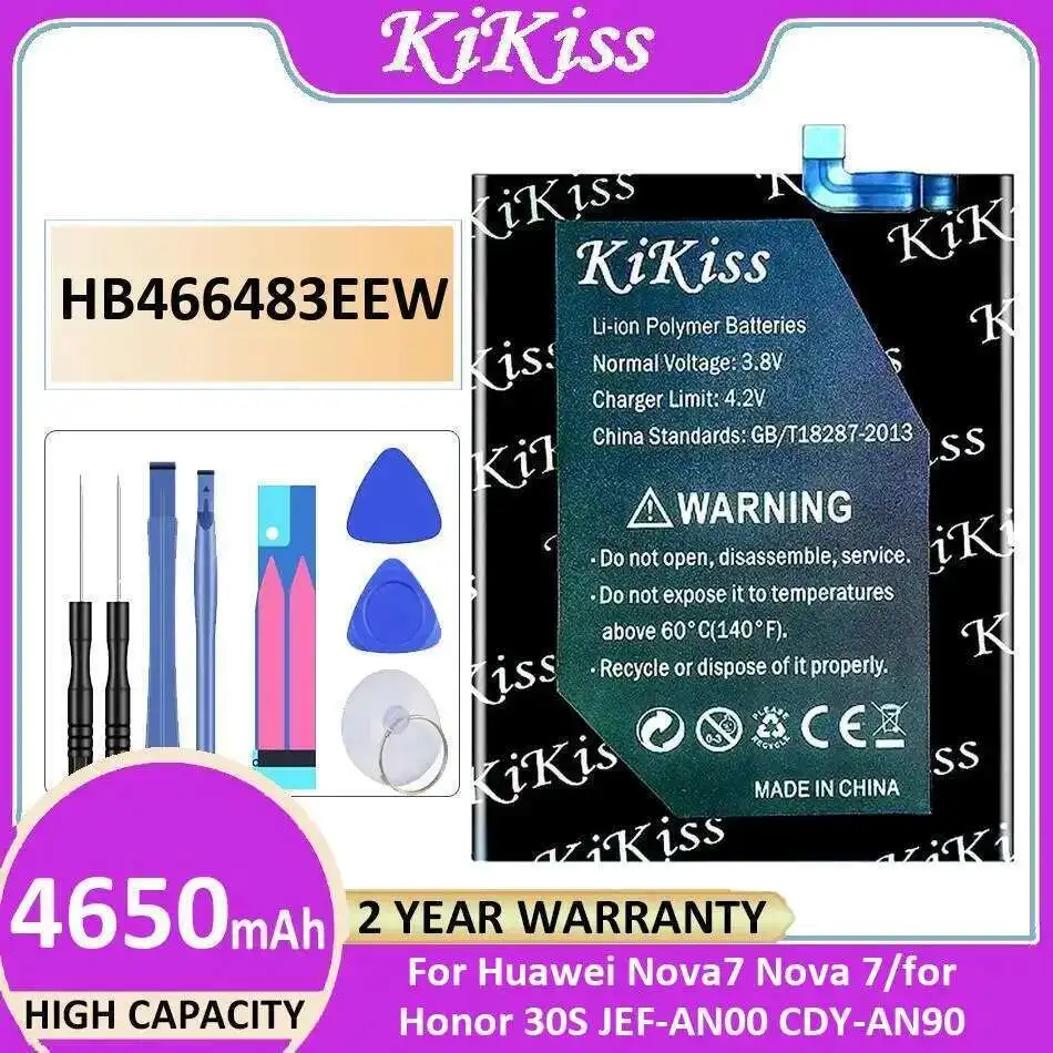 Mobile Phone Battery HB466483EEW 4650Mah For Huawei Nova7 Nova 7 Honor 30S Jef-AN00 Cdy-AN90
Mobile Phone Battery HB466483EEW 4650Mah For Huawei Nova7 Nova 7 Honor 30S Jef-AN00 Cdy-AN90