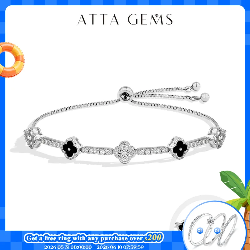 ATTAGEMS Flowers Design Moissanite Charm Bracelet For Women 925 Sterling Silver 18KGold Plated Tennis Luxury Chain Party Jewelry
ATTAGEMS Flowers Design Moissanite Charm Bracelet For Women 925 Sterling Silver 18KGold Plated Tennis Luxury Chain Party Jewelry