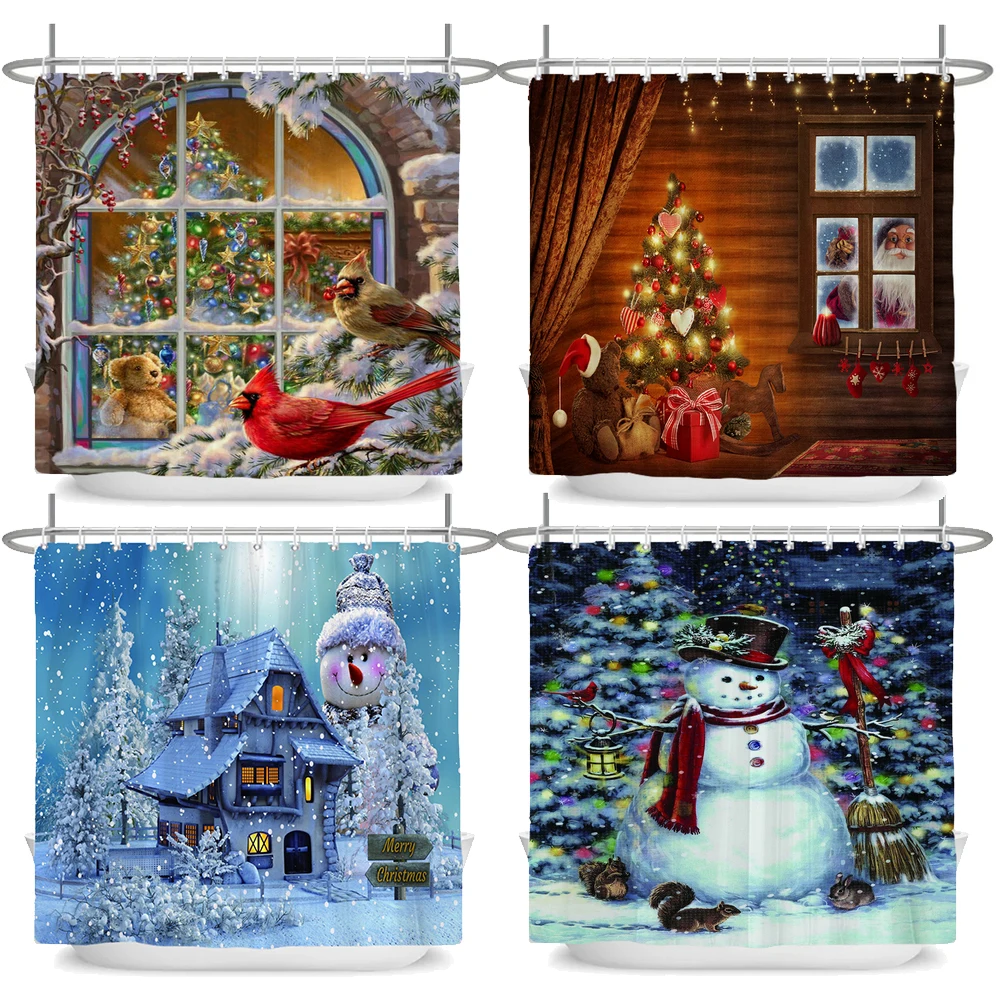 Christmas Shower Curtains Watercolor Snowman Santa Claus Christmas Waterproof Bathroom Bathtub Curtain Room Decor With Hooks
Christmas Shower Curtains Watercolor Snowman Santa Claus Christmas Waterproof Bathroom Bathtub Curtain Room Decor With Hooks